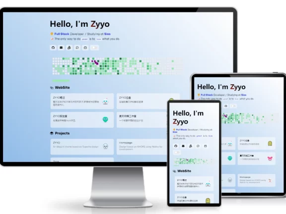 ZYYO主页1.0-多风格简约低调个人主页