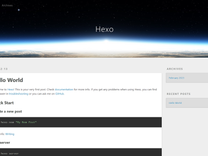Hexo基础篇:2.初始化你的Hexo项目