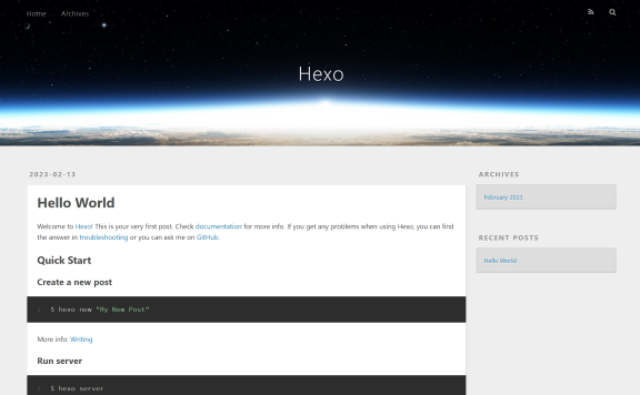 Hexo基础篇:2.初始化你的Hexo项目
