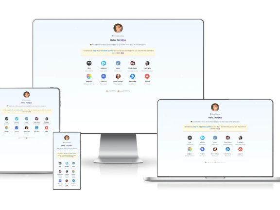 好看简洁的个人引导主页源码